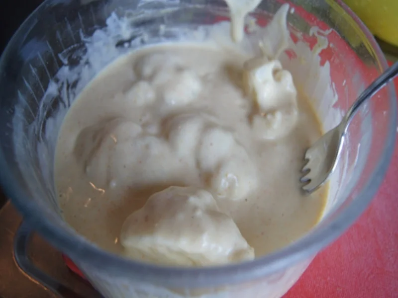 Rezept: Ausgebackener Blumenkohl mit Nürnberger Rostbratwürstchen und Kartoffelstampf Bild Nr. 6 Ausgebackener Blumenkohl mit Nürnberger Rostbratwürstchen und Kartoffelstampf - Rezept - Bild Nr. 6