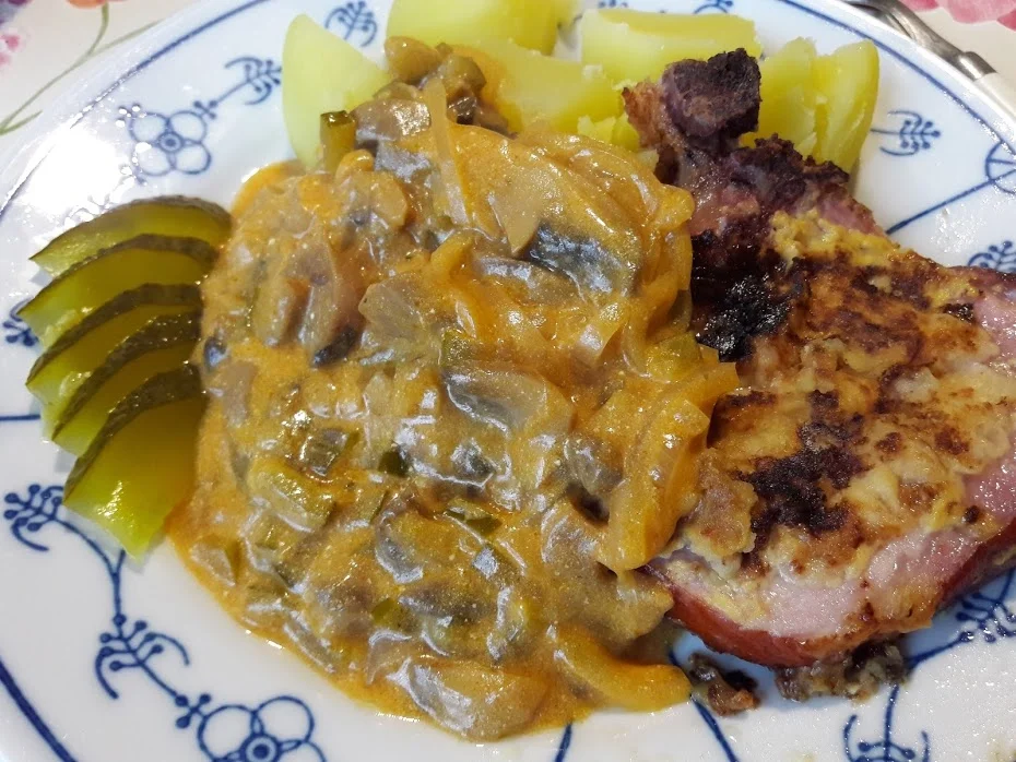 Kassler mit Pilzrahmsoße - Rezept - Bild Nr. 10120