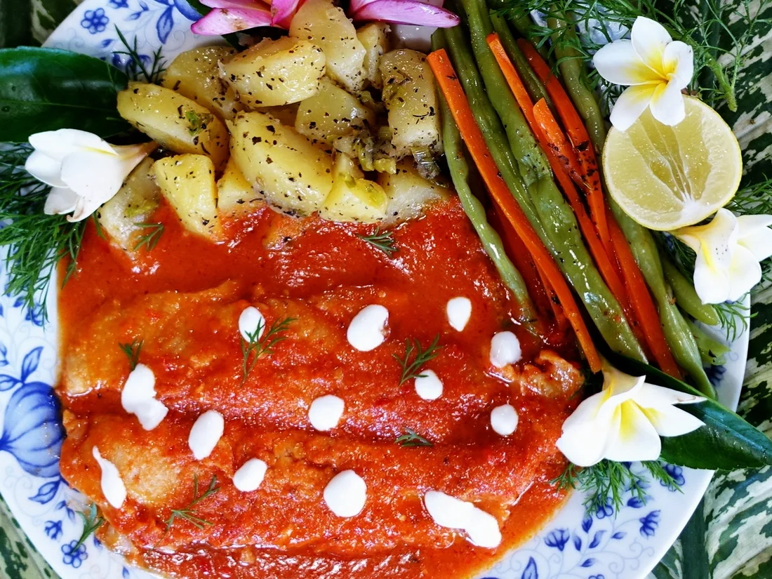 Rezept: Pangasius-Filet in exotischer Guaven-Kokosnuss-Sauce Bild Nr. 2 Pangasius-Filet in exotischer Guaven-Kokosnuss-Sauce - Rezept - Bild Nr. 2