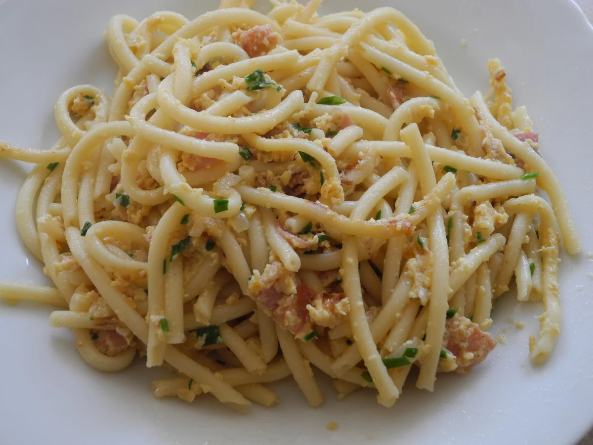 Rezept: Schinkennudeln Bild Nr. 2 Schinkennudeln - Rezept - Bild Nr. 2