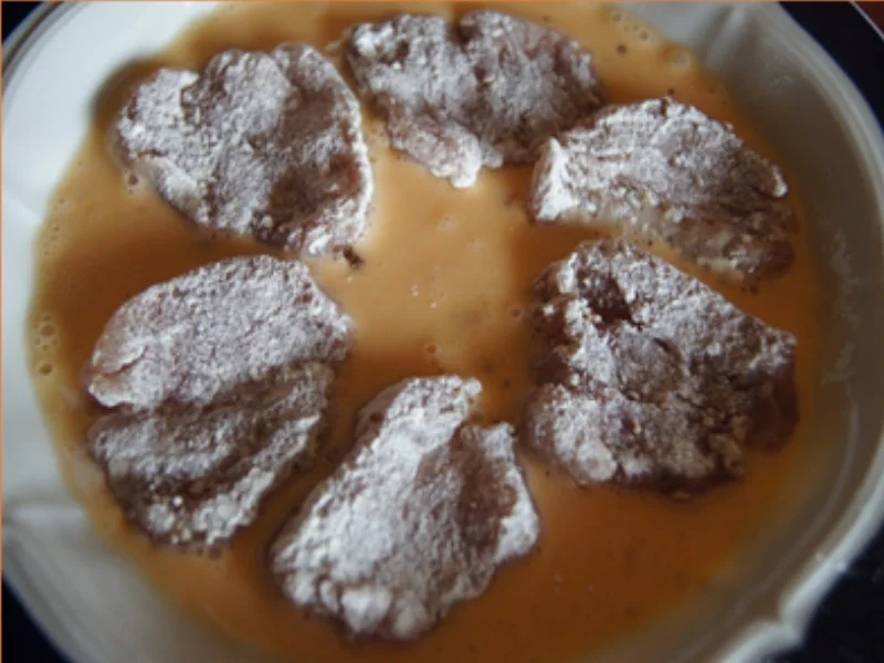 Rezept: Knusprige Schweinefilet Schnitzelchen mit Champignons und Süßkartoffelstampf Bild Nr. 5 Knusprige Schweinefilet Schnitzelchen mit Champignons und Süßkartoffelstampf - Rezept - Bild Nr. 5