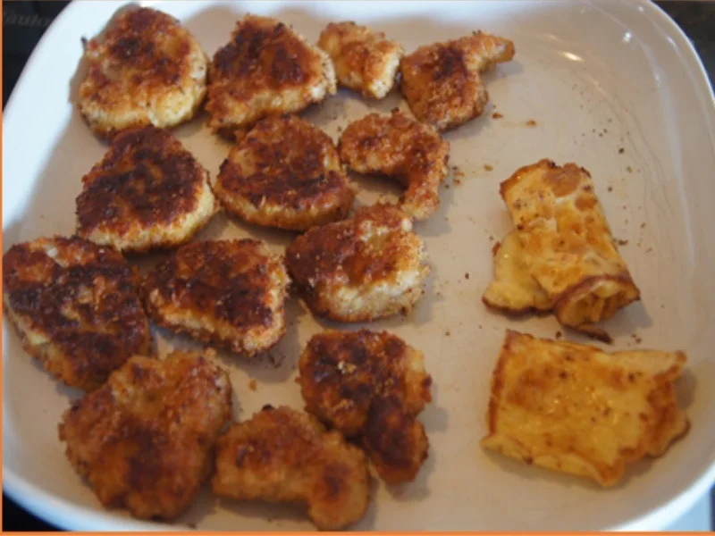 Rezept: Knusprige Schweinefilet Schnitzelchen mit Champignons und Süßkartoffelstampf Bild Nr. 10 Knusprige Schweinefilet Schnitzelchen mit Champignons und Süßkartoffelstampf - Rezept - Bild Nr. 10