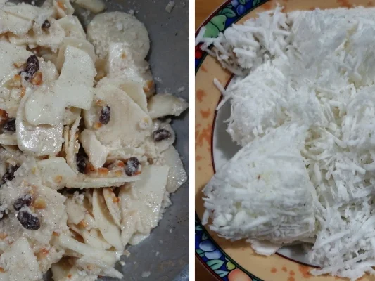 Gedeckter Apfelkuchen mit Walnüssen und Kokosraspeln - Rezept - Bild Nr. 7