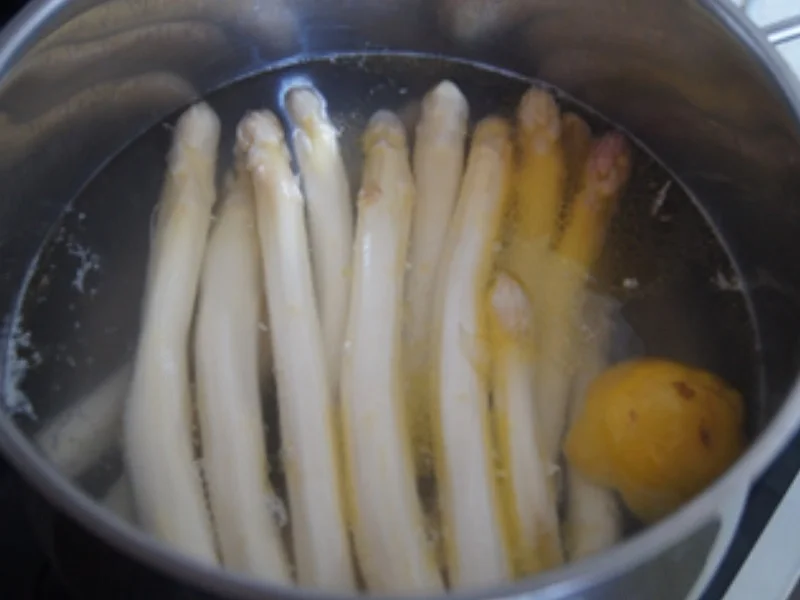 Rezept: Spargel mit Wiener Schnitzel vom Schwein und Zitronen Sauce Bild Nr. 5 Spargel mit Wiener Schnitzel vom Schwein und Zitronen Sauce - Rezept - Bild Nr. 5