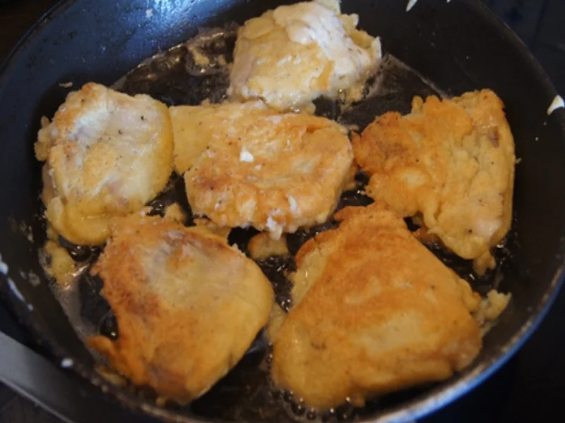 Rotbarschfilet im Bierteig und Zucchinigratin - Rezept - Bild Nr. 10