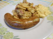 Rezept: Spinat-Bratwurst ein schnelles Abendessen Bild Nr. 2 Spinat-Bratwurst ein schnelles Abendessen - Rezept - Bild Nr. 2