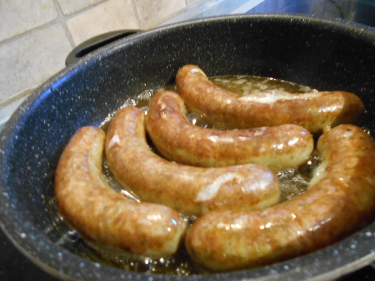 Spinat-Bratwurst ein schnelles Abendessen - Rezept - Bild Nr. 7