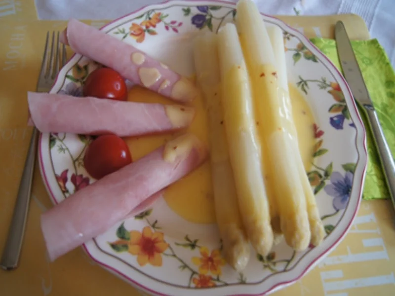Spargel mit Orangen-Chili-Sauce und gekochter Schinken - Rezept - Bild Nr. 11