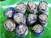 Kretische Auberginenrollen mit Hackfleisch und Feta Käse - Rezept - Bild Nr. 2