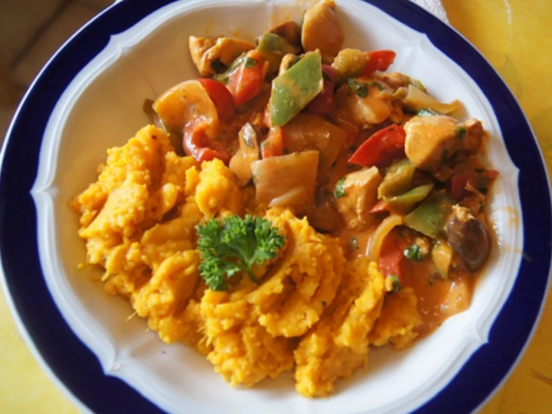 Hähnchenwok mit Gemüsemix und Süßkartoffelstampf - Rezept - Bild Nr. 22