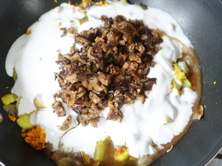 Rezept: Auberginen in würziger Kokosnuss-Pilzsauce Bild Nr. 9 Auberginen in würziger Kokosnuss-Pilzsauce - Rezept - Bild Nr. 9