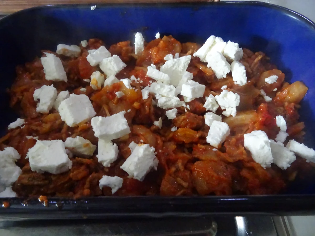 Rezept: Weißkohl-Feta-Hack-Auflauf mit "Kanarischen Kartoffeln" Bild Nr. 5 Weißkohl-Feta-Hack-Auflauf mit "Kanarischen Kartoffeln" - Rezept - Bild Nr. 5