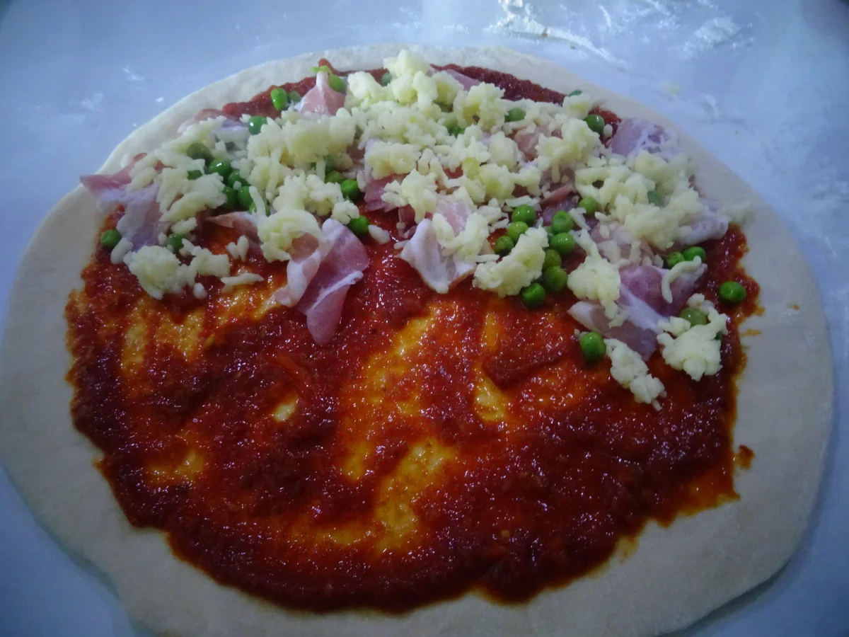 Rezept: Pizza Calzone mit Schinken und Mozzarella Bild Nr. 10334 Pizza Calzone mit Schinken und Mozzarella - Rezept - Bild Nr. 10334