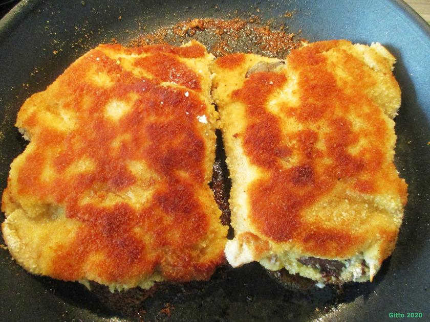 Gefülltes Schnitzel Kölsche Art mit Gemüse und Bratkartoffeln - Rezept ...