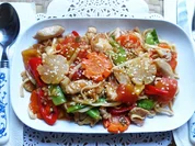 Süß-scharfe Eiernudeln mit Huhn und Ananas - Rezept - Bild Nr. 10336