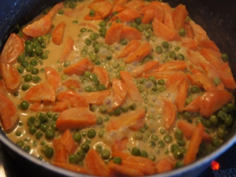 Käse-Bratwurst mit Möhren-Erbsen-Gemüse und Drillingen - Rezept - Bild Nr. 12