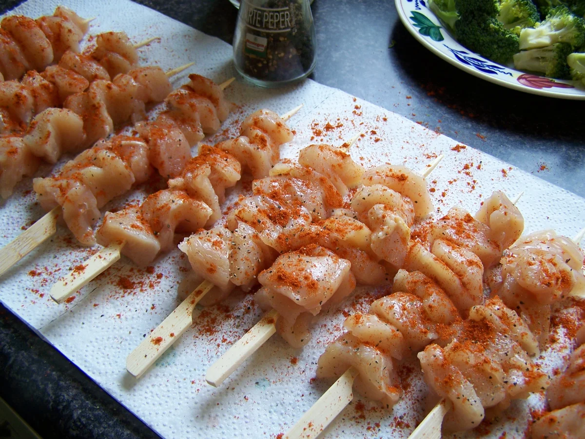 Rezept: Broccolireis mit Hühnchenspiess... Bild Nr. 2 Broccolireis mit Hühnchenspiess... - Rezept - Bild Nr. 2