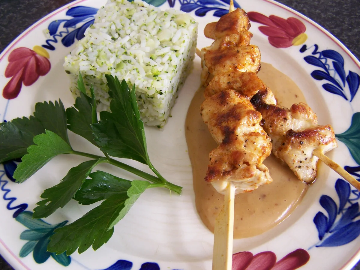 Rezept: Broccolireis mit Hühnchenspiess... Bild Nr. 13 Broccolireis mit Hühnchenspiess... - Rezept - Bild Nr. 13