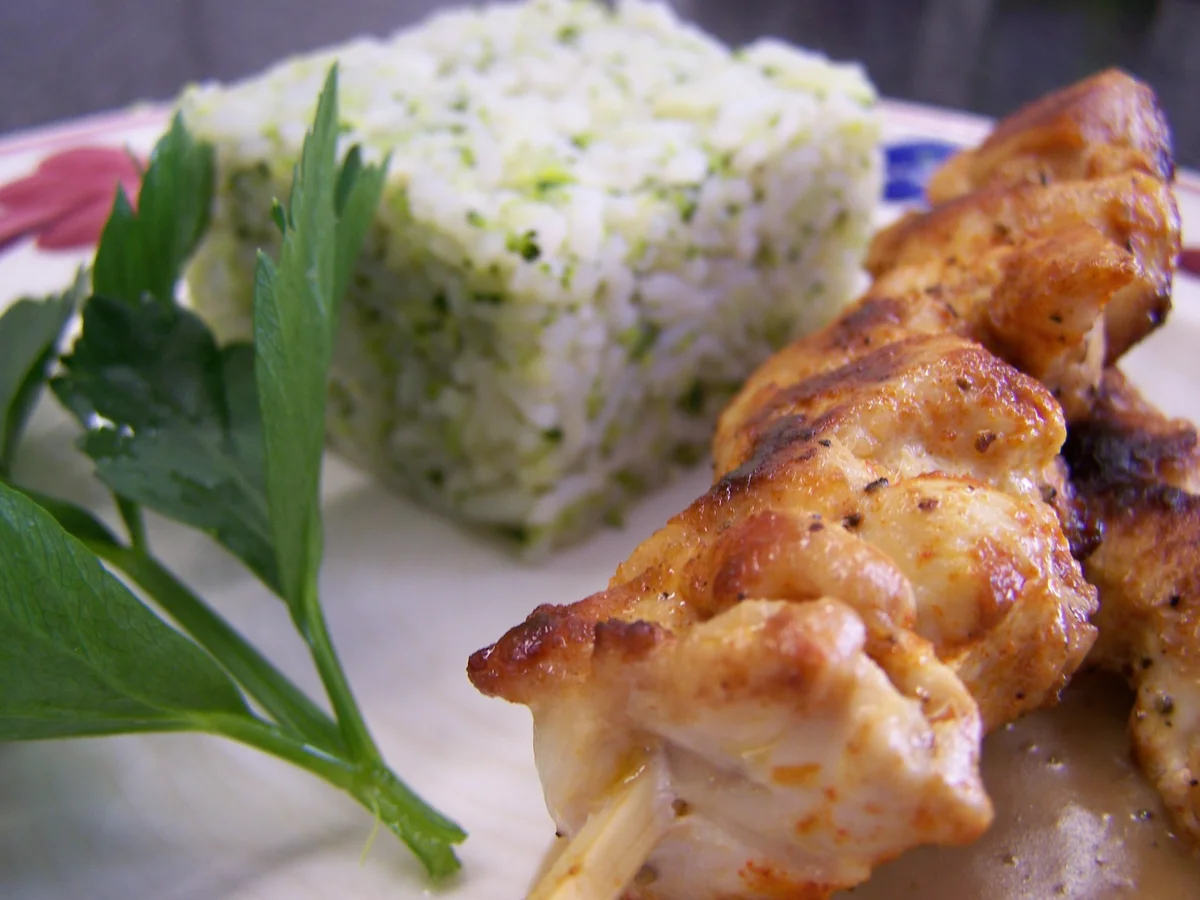 Rezept: Broccolireis mit Hühnchenspiess... Bild Nr. 14 Broccolireis mit Hühnchenspiess... - Rezept - Bild Nr. 14