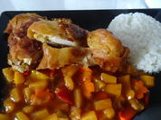 Gebackenes Huhn süß-sauer mit Jasminreis - Rezept - Bild Nr. 2