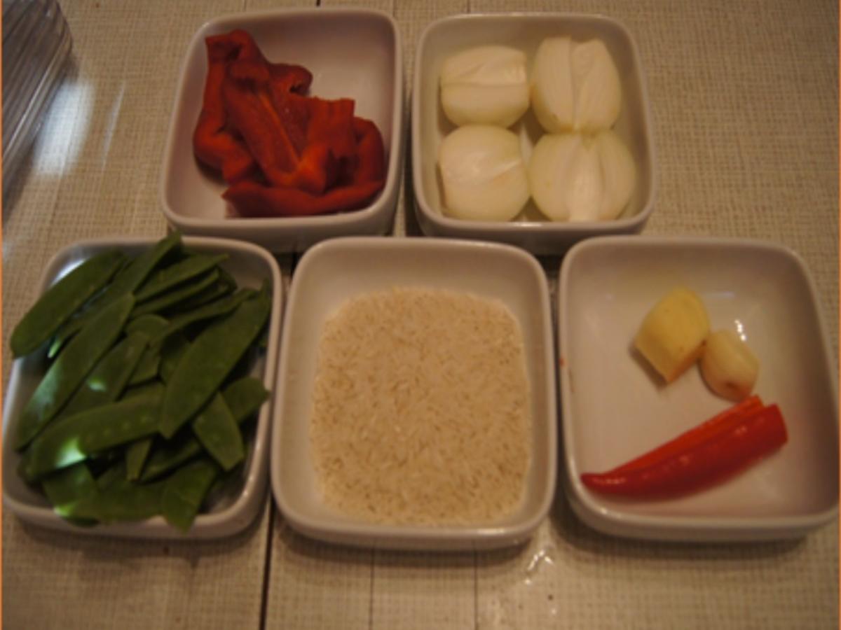 Rindfleisch mit Gemüse aus dem Wok mit Curryreis - Rezept - Bild Nr. 8