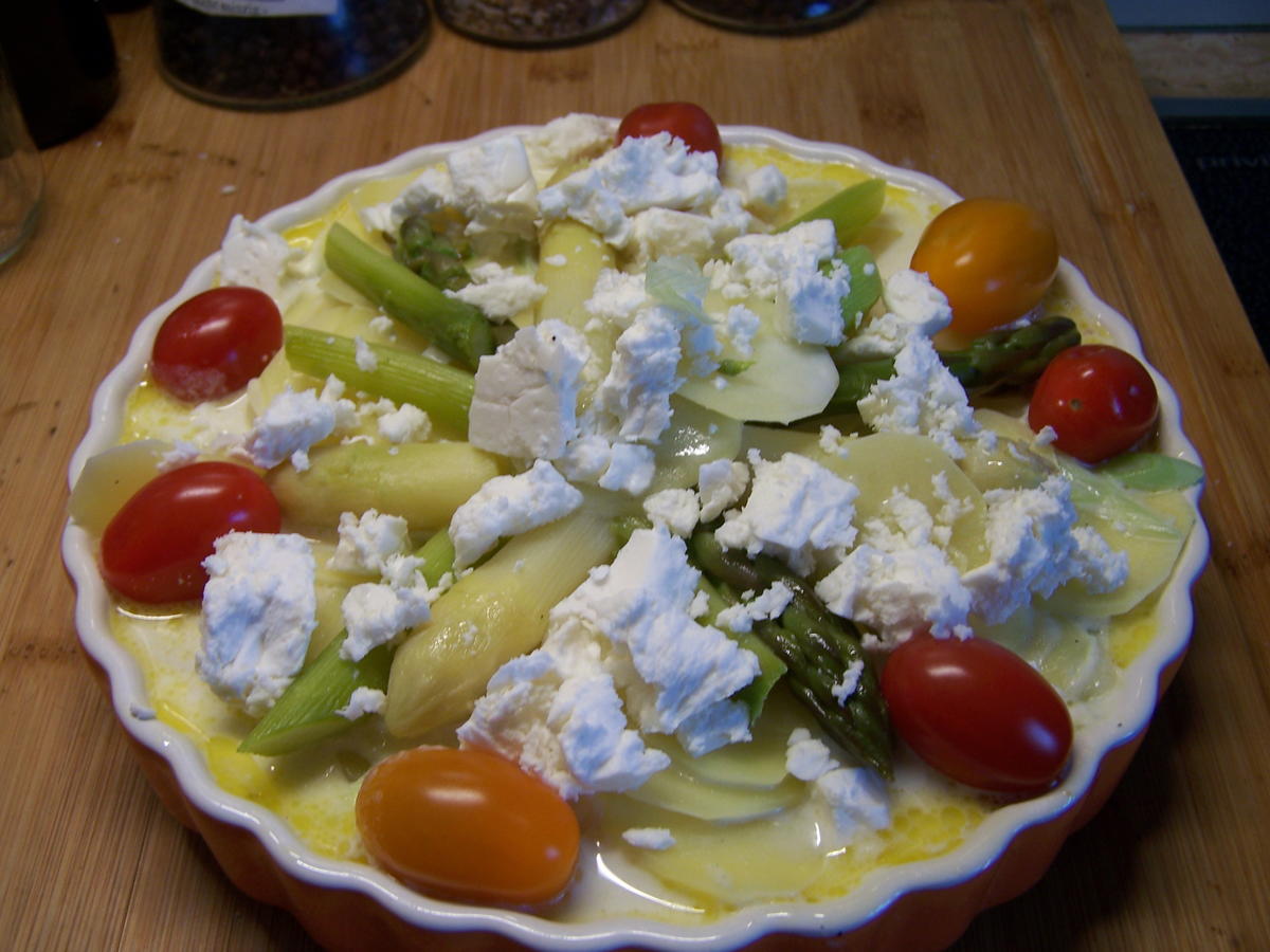 Spargel-Gratin mit Feta Käse überbacken - Rezept - Bild Nr. 10377