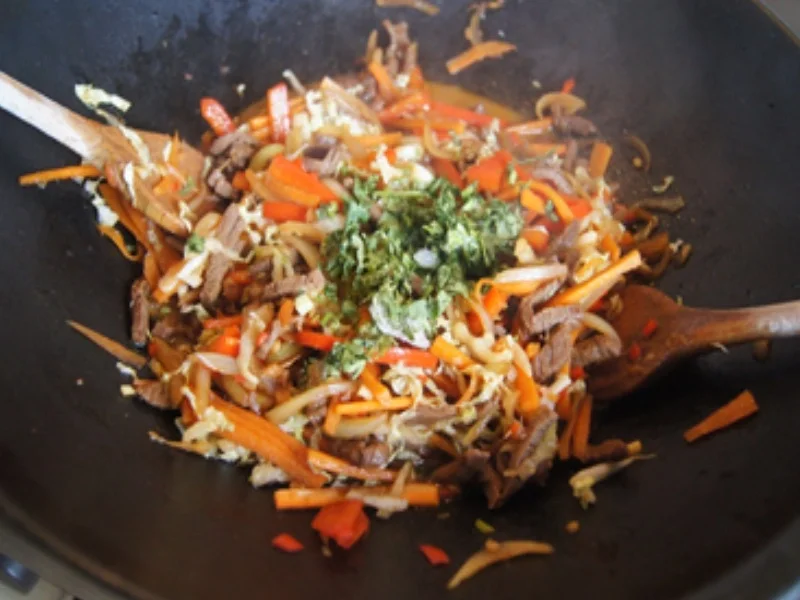 Rezept: Asiatische Nudeln mit Rindfleisch Bild Nr. 10415 Asiatische Nudeln mit Rindfleisch - Rezept - Bild Nr. 10415