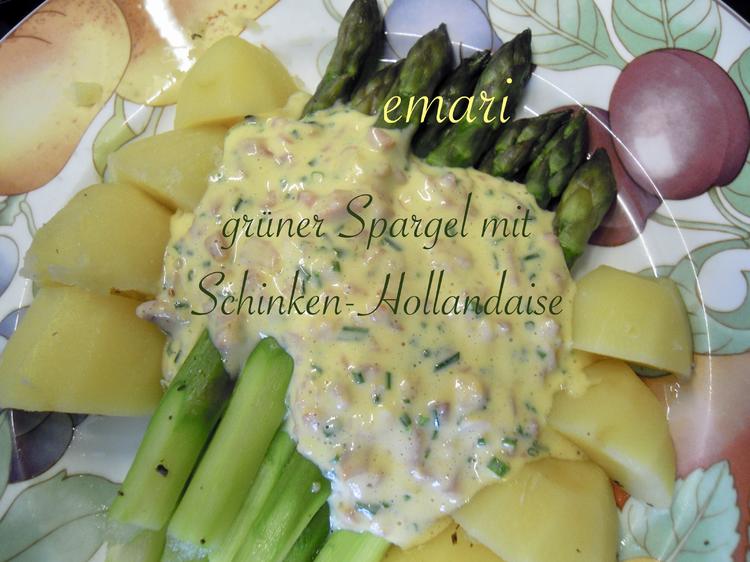 Grüner Spargel mit Schinken - Hollandaise - Rezept - kochbar.de Grüner Spargel mit Schinken - Hollandaise - Rezept - kochbar.de