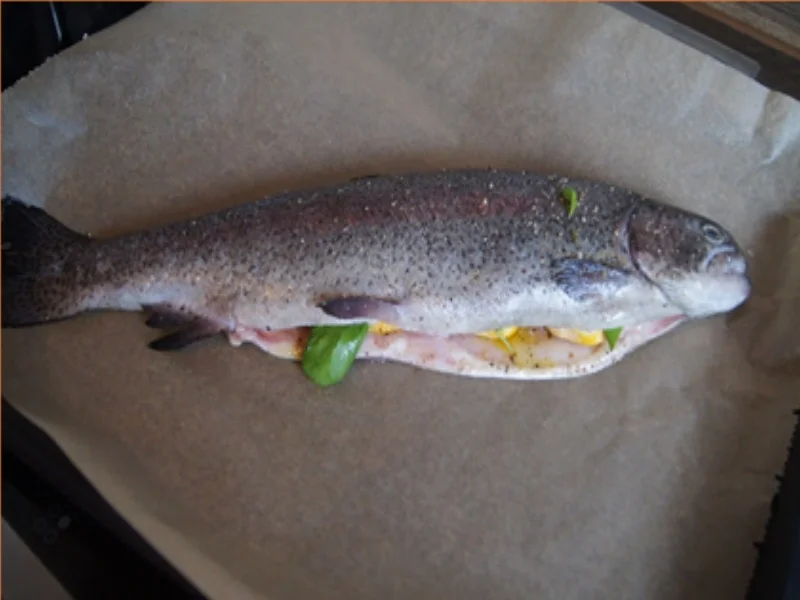 Rezept: Lachsforelle mit Brokkoli und Baby-Pellkartoffeln Bild Nr. 5 Lachsforelle mit Brokkoli und Baby-Pellkartoffeln - Rezept - Bild Nr. 5