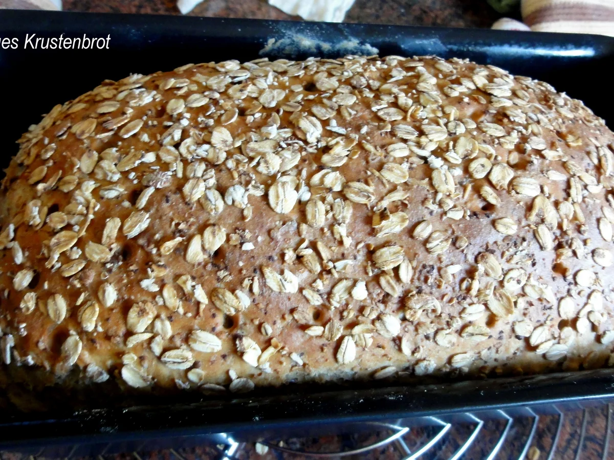 Rezept: Brot: KRUSTENBROT, herzhaft mit Körnern + Saaten Bild Nr. 9 Brot: KRUSTENBROT, herzhaft mit Körnern + Saaten - Rezept - Bild Nr. 9