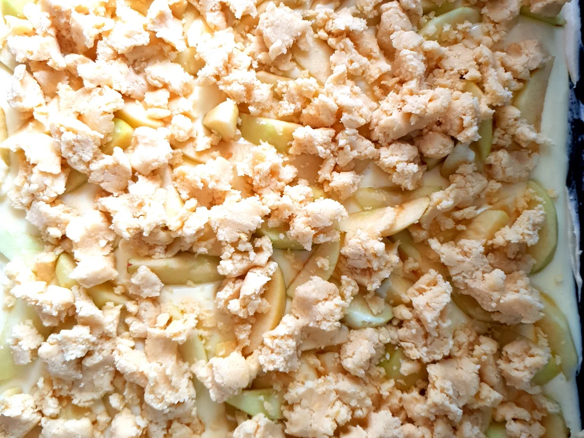 Apfel Puddingkuchen vom Blech - Rezept - Bild Nr. 3