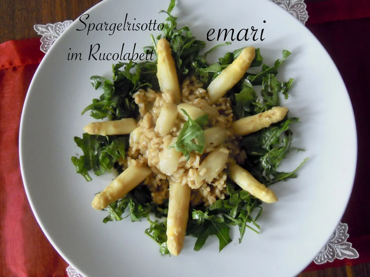 Spargel Risotto im Rucola Bett - Rezept - Bild Nr. 3