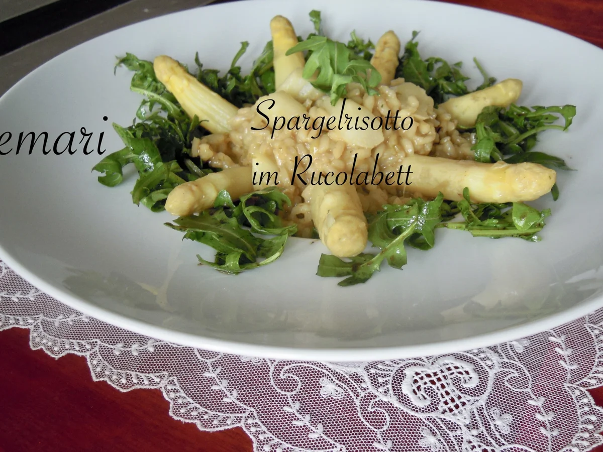 Spargel Risotto im Rucola Bett - Rezept - Bild Nr. 2