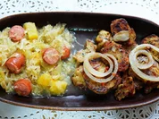 Ananaskraut mit Schübling und gebratenen Brezenknödel - Rezept - Bild Nr. 2
