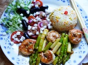 Garnelen mit grünem Spargel - Gung Pad Noh May Farang - Rezept - Bild Nr. 2