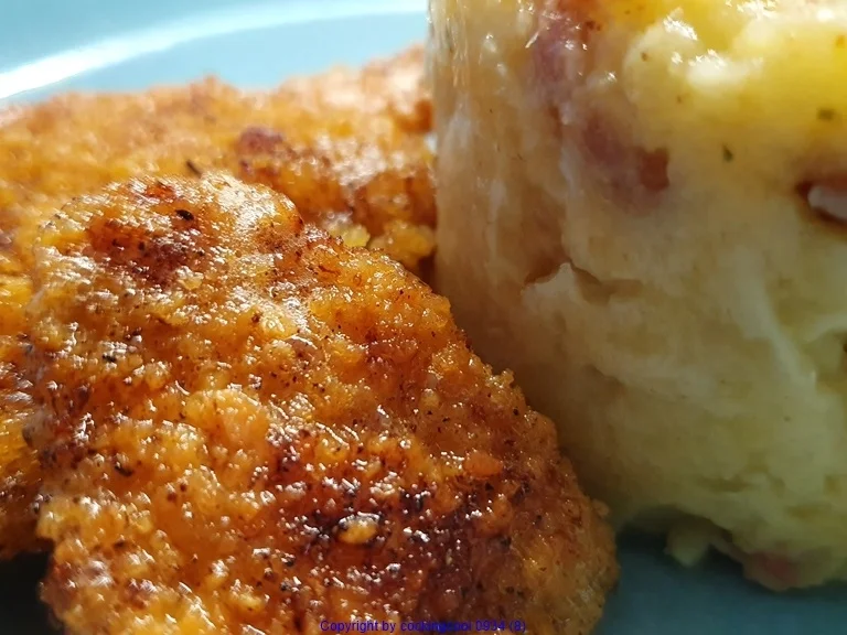 Pastinakeneintopf mit panierten Kalbsschnitzelchen - Rezept - Bild Nr. 10393