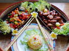 Schweinefleisch mit Melonen-Cap Cay und himmlischer Mandarin Blütenreis - Rezept - Bild Nr. 2