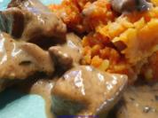 Putengulasch mit Pilzen schnell gemacht - Rezept - Bild Nr. 2