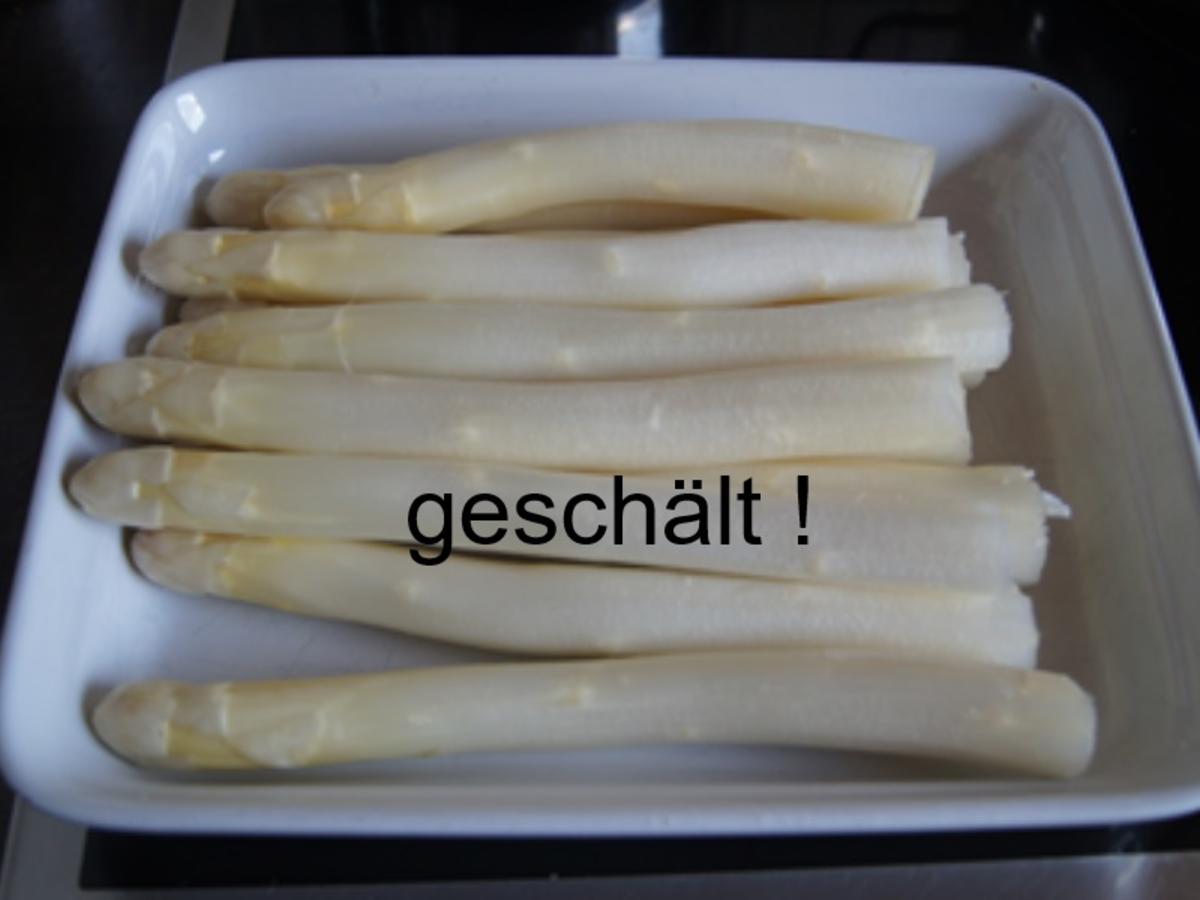 Spargel mit schneller Hollandaise, Serrano Schinken und Drillingen - Rezept - Bild Nr. 4