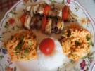 Puten-Gemüse-Spieße mit Ingwer-Möhren-Salat und Kokosreis - Rezept - Bild Nr. 2