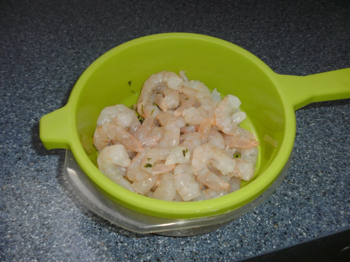 Gemüsepfanne mit Currysoße mit Garnelen - Rezept - Bild Nr. 3