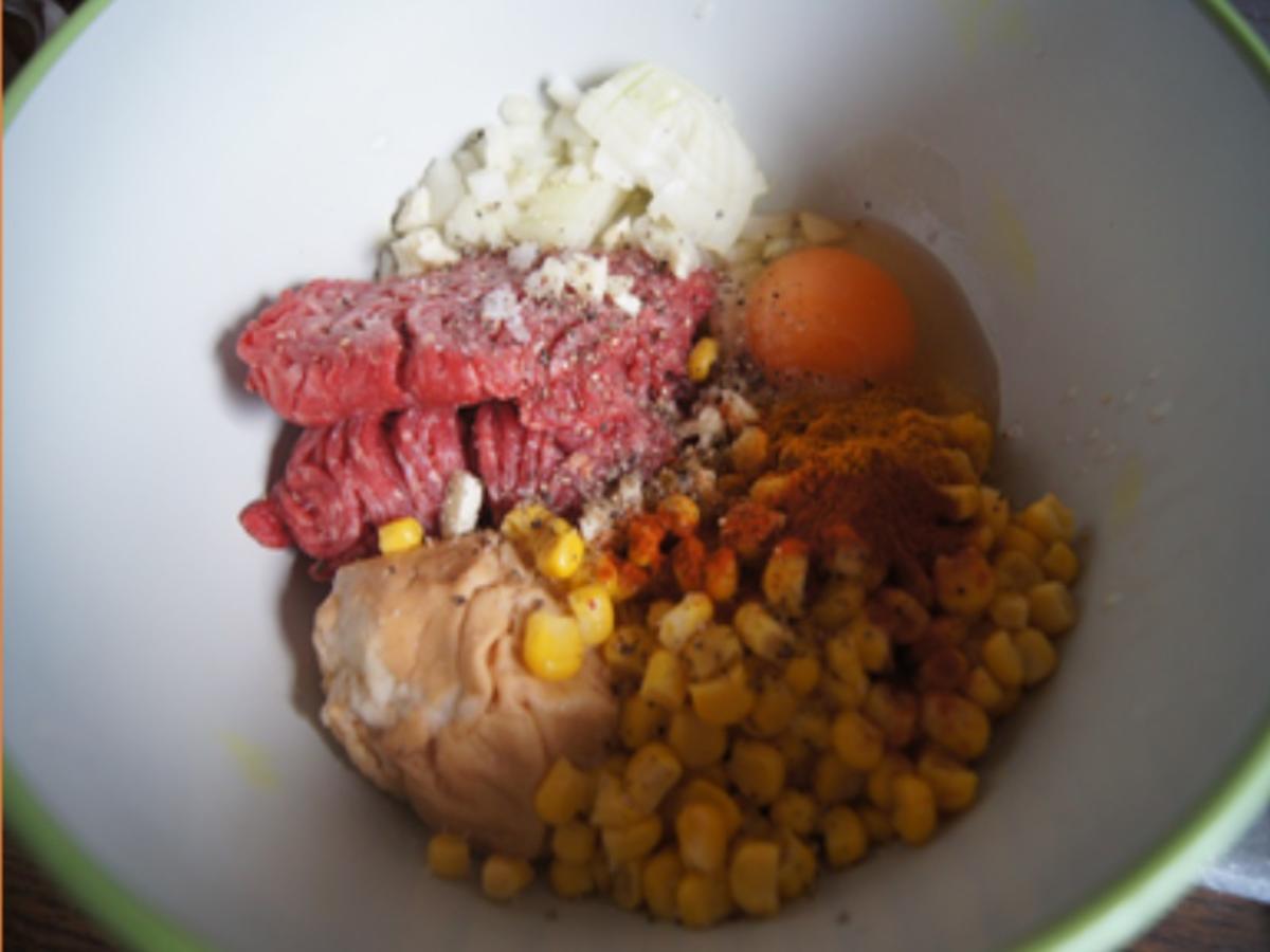Maisfrikadellen mit Rahmkohlrabi und Kartoffelstampf - Rezept - Bild Nr. 4