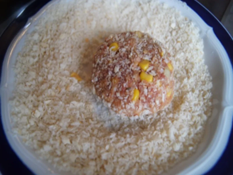 Maisfrikadellen mit Rahmkohlrabi und Kartoffelstampf - Rezept - Bild Nr. 6