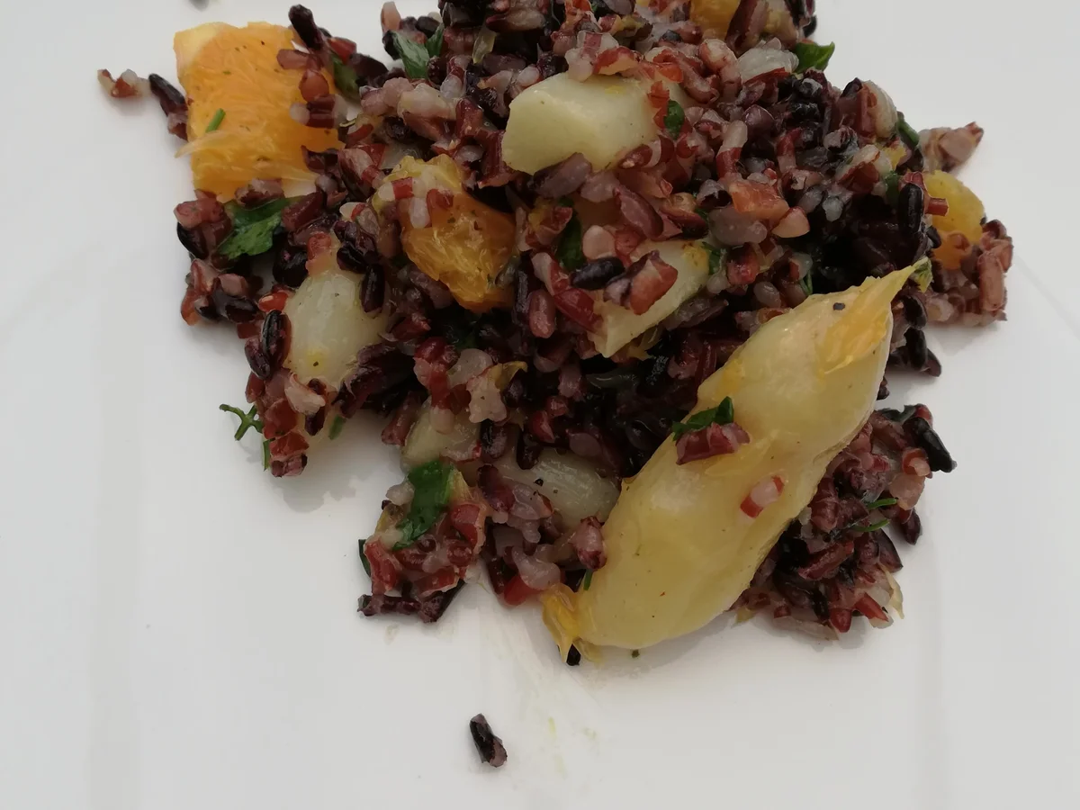 Reissalat mit grünen Spargel - Rezept - Bild Nr. 3