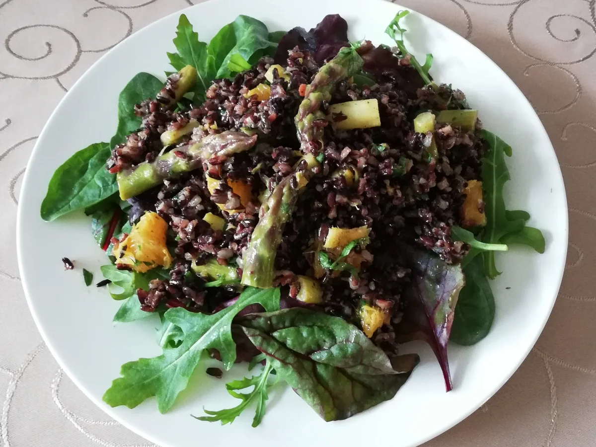 Reissalat mit grünen Spargel - Rezept - Bild Nr. 6
