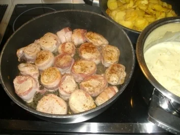 Schweinemedaillons im Speckmantel - Rezept
