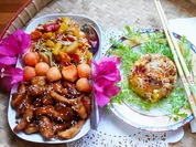 Rezept: Hรผhnerbrust mit Ananas, Papaya und gebratenem Reis Bild Nr. 2 Hรผhnerbrust mit Ananas, Papaya und gebratenem Reis - Rezept - Bild Nr. 2