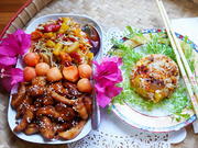 Hühnerbrust mit Ananas, Papaya und gebratenem Reis - Rezept - Bild Nr. 2