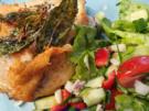 Hähnchenbrust am Knochen mit Gartensalat - Rezept - Bild Nr. 10460