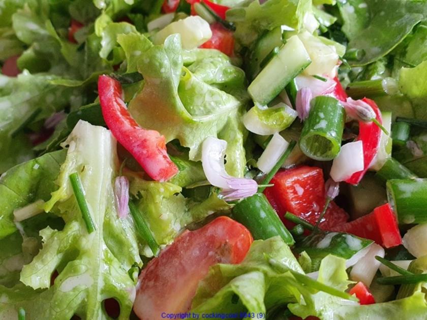 Hähnchenbrust am Knochen mit Gartensalat - schnell &amp; einfach - von ...